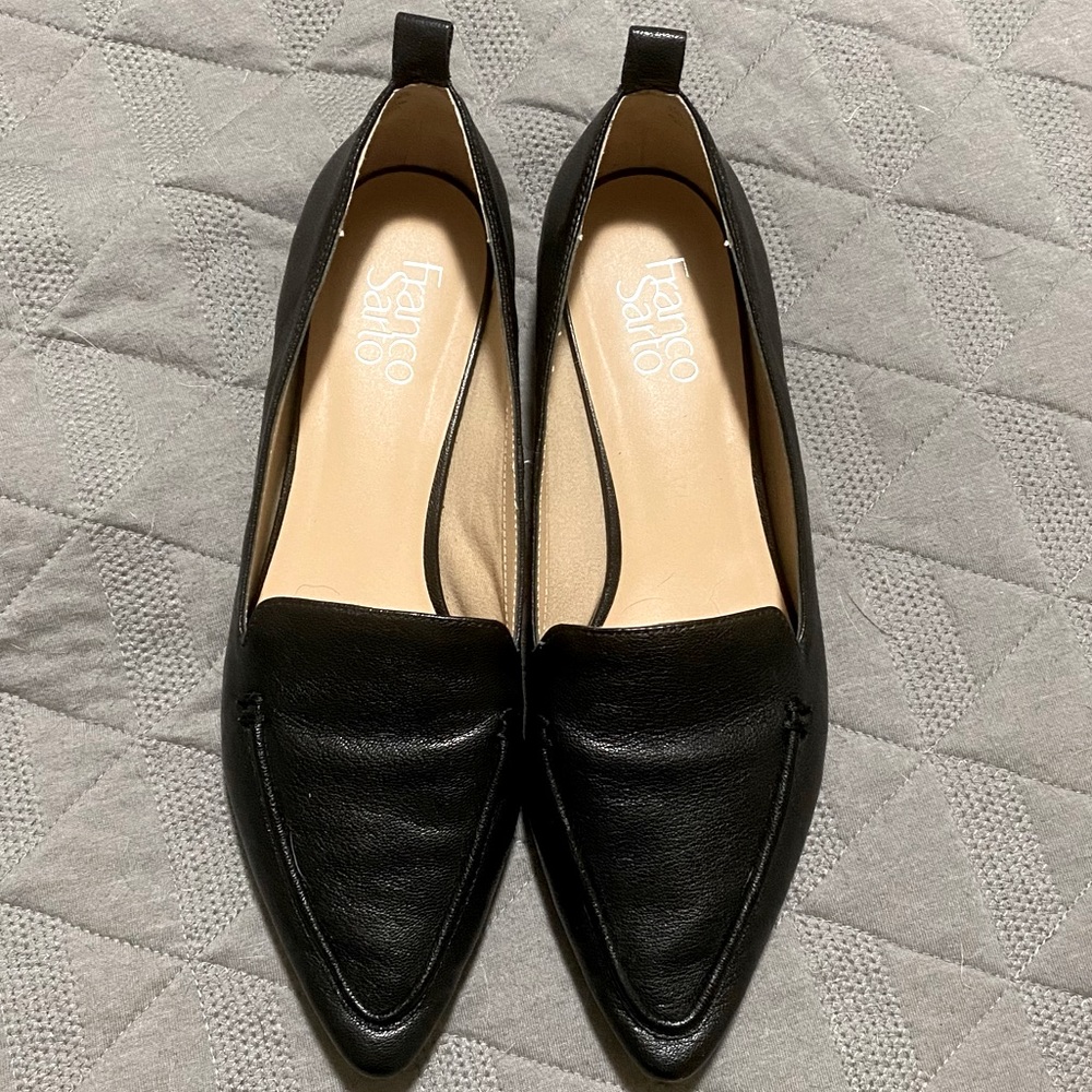 Franco Sarto Black pointed loafer size 9.5